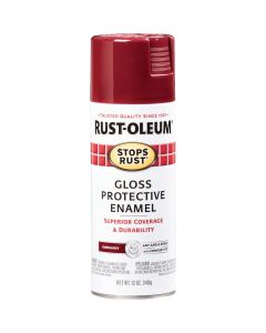 Rust-Oleum Stops Rust Burgundy Gloss 12 Oz. Anti-Rust Spray Paint