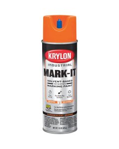 Krylon Mark-It 730708 Industrial SB Fluorescent Orange Inverted Marking Paint