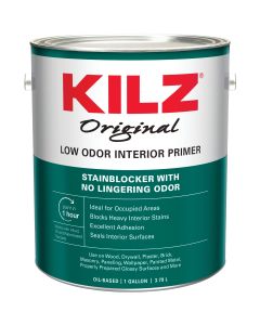 Kilz Original Low Odor Oil-Based Interior Primer Sealer Stainblocker, White, 1 Gal.