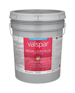 Valspar Medallion Plus Premium Paint & Primer Flat Exterior Paint, Clear Base, 5 Gal.