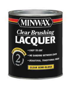 Minwax Semi-Gloss Clear Brushing Lacquer, 1 Qt.
