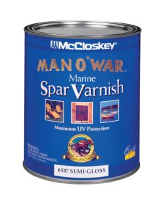 McCloskey Man O'War Semi Gloss Low VOC Marine Spar Interior & Exterior Varnish, Quart