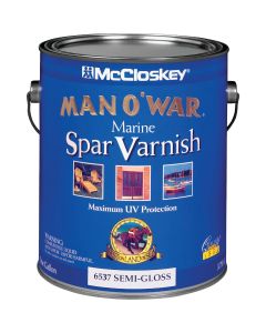 McCloskey Man O'War Semi Gloss Low VOC Marine Spar Interior & Exterior Varnish, Gallon