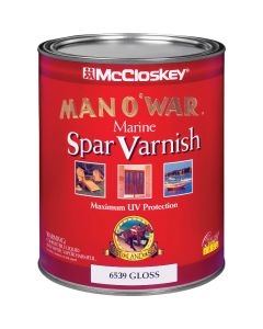 McCloskey Man O'War Gloss Low VOC Marine Spar Interior & Exterior Varnish, Quart