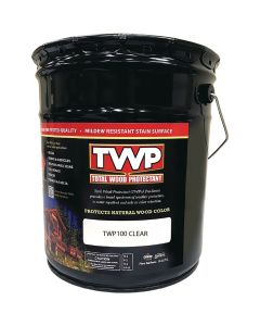 TWP100 Pro Series Semi-Transparent Wood Protectant Deck Stain, Clear, 5 Gal.
