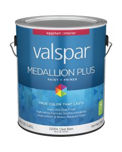 Valspar Medallion Plus Premium Paint & Primer Eggshell Interior Paint, Clear Base, 1 Gal.
