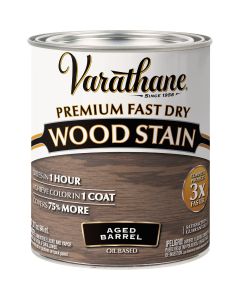 Varathane Fast Dry Aged Barrel Urethane Modified Alkyd Interior Wood Stain, 1 Qt.