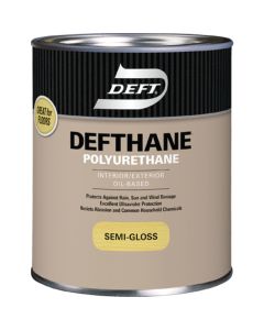 Deft Defthane Semi-Gloss Clear Interior/Exterior Polyurethane, 1 Qt.