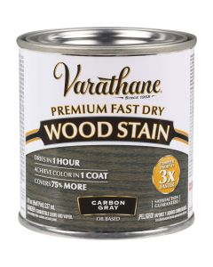 Varathane Fast Dry Carbon Gray Urethane Modified Alkyd Interior Wood Stain, 1/2 Pt.