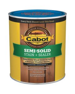 Cabot VOC Semi-Solid Stain + Sealer, Neutral Base, 1 Qt.