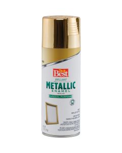 Do it Best 11 Oz. Metallic Satin Enamel Spray Paint, Gold