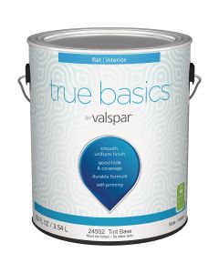 True Basics by Valspar Flat Interior Wall Paint, 1 Gal., Tint Base