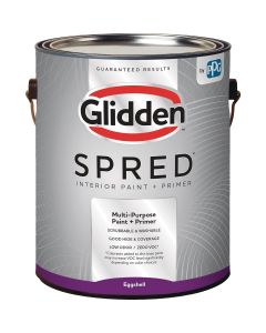 Glidden Spred Interior Paint + Primer Eggshell White & Pastel Base 1 Gallon