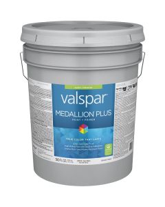 Valspar Medallion Plus Premium Paint & Primer Satin Interior Paint, Ultra White, 5 Gal.
