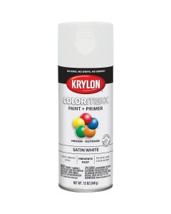 Krylon ColorMaxx 12 Oz. Satin Spray Paint, White