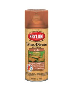 Krylon 12 Oz. Exterior Semi-Transparent Wood Stain Spray, Cedar