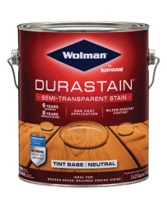 Wolman DuraStain One Coat Semi-Transparent Wood Exterior Stain, Neutral 1 Gal.