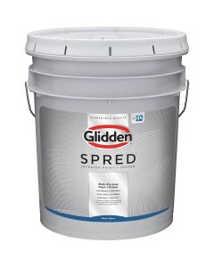 Glidden Spred Interior Paint + Primer Semi-Gloss White & Pastel Base 5 Gallon Pail