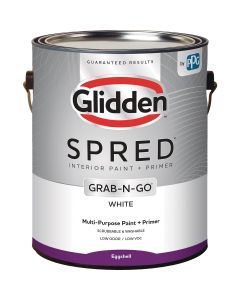 Glidden Spred Interior Paint + Primer Grab-N-Go White Eggshell 1 Gallon
