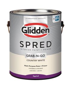 Glidden Spred Interior Paint + Primer Grab-N-Go Country White Eggshell 1 Gallon