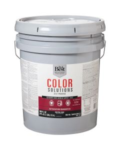 Do it Best Color Solutions 100% Acrylic Latex Self-Priming Flat Exterior House Paint, Neutral Base, 5 Gal.