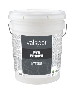 Valspar Pro-Hide PVA Interior Latex Drywall Primer, White, 5 Gal.