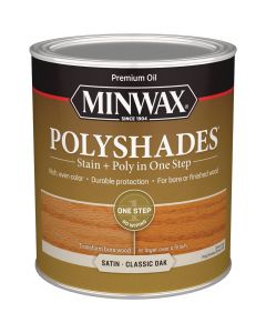 Minwax Polyshades 1 Qt. Satin Stain & Finish Polyurethane In 1-Step, Classic Oak
