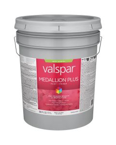 Valspar Medallion Plus Premium Paint & Primer Satin Exterior Paint, Clear Base, 5 Gal.