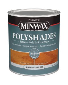 Minwax Polyshades 1 Qt. Gloss Stain & Finish Polyurethane In 1-Step, Classic Oak