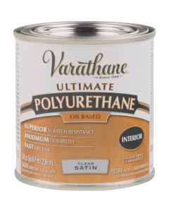 Varathane Satin Interior Polyurethane, 1/2 Pt.