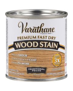 Varathane Fast Dry Traditional Pecan Urethane Modified Alkyd Interior Wood Stain, 1/2 Pt.