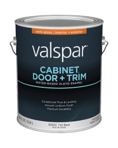 Valspar Cabinet, Door & Trim Waterborne Alkyd Semi-Gloss Interior/Exterior Enamel, Tint Base, 1 Gal.