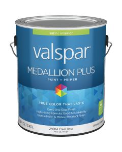Valspar Medallion Plus Premium Paint & Primer Satin Interior Paint, Clear Base, 1 Gal.
