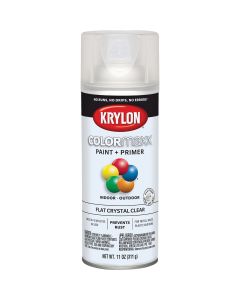 Krylon ColorMaxx 11 Oz. Flat Paint + Primer Spray Paint, Crystal Clear