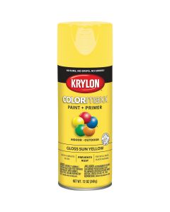Krylon ColorMaxx 12 Oz. Gloss Spray Paint, Sun Yellow