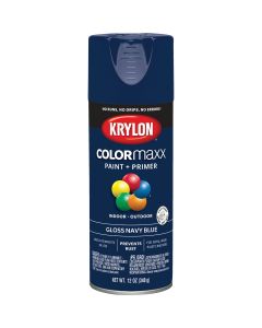 Krylon ColorMaxx 12 Oz. Gloss Spray Paint, Navy Blue