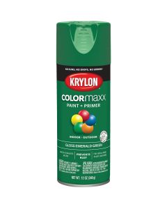 Krylon ColorMaxx 12 Oz. Gloss Spray Paint, Emerald Green