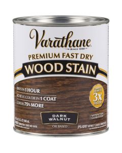 Varathane Fast Dry Dark Walnut Urethane Modified Alkyd Interior Wood Stain, 1 Qt.