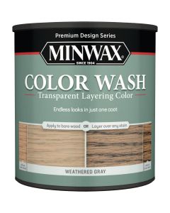 Minwax Color Wash Transparent Layering Color, Weathered Gray, 1 Qt.