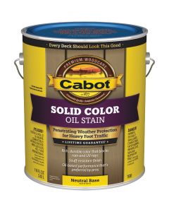 Cabot VOC Solid Color Oil Deck Stain, Neutral Base, 1 Gal.