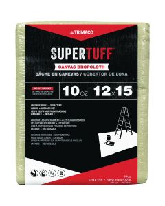 Trimaco SuperTuff 10 Oz. 12 Ft. x 15 Ft. Heavyweight Canvas Drop Cloth