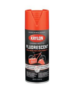 Krylon 11 Oz. Fluorescent Spray Paint, Red-Orange