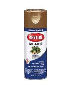 Krylon Metallic 12 Oz. Gloss Spray Paint, Brass