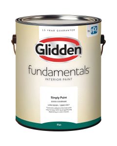 Glidden Fundamentals Interior Paint Flat White Pastel Base 1 Gallon