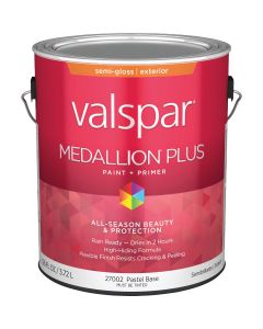 Valspar Medallion Plus Premium Paint & Primer Semi-Gloss Exterior Paint, Pastel Base, 1 Gal.