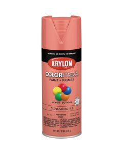 Krylon ColorMaxx 12 Oz. Gloss Spray Paint, Coral Isle