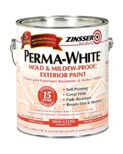 Zinsser Perma-White White-Tintable Semi-Gloss Gallon Mildew Paint