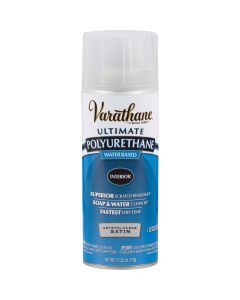 Varathane Satin Clear Interior Water-Based Spray Polyurethane, 11.25 Oz.