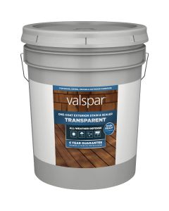 Valspar Transparent Deck Stain, Canyon Brown, 5 Gal.