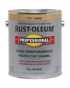 Rust-Oleum Professional Oil Based Gloss Protective Rust Control Enamel, Sand, 1 Gal.